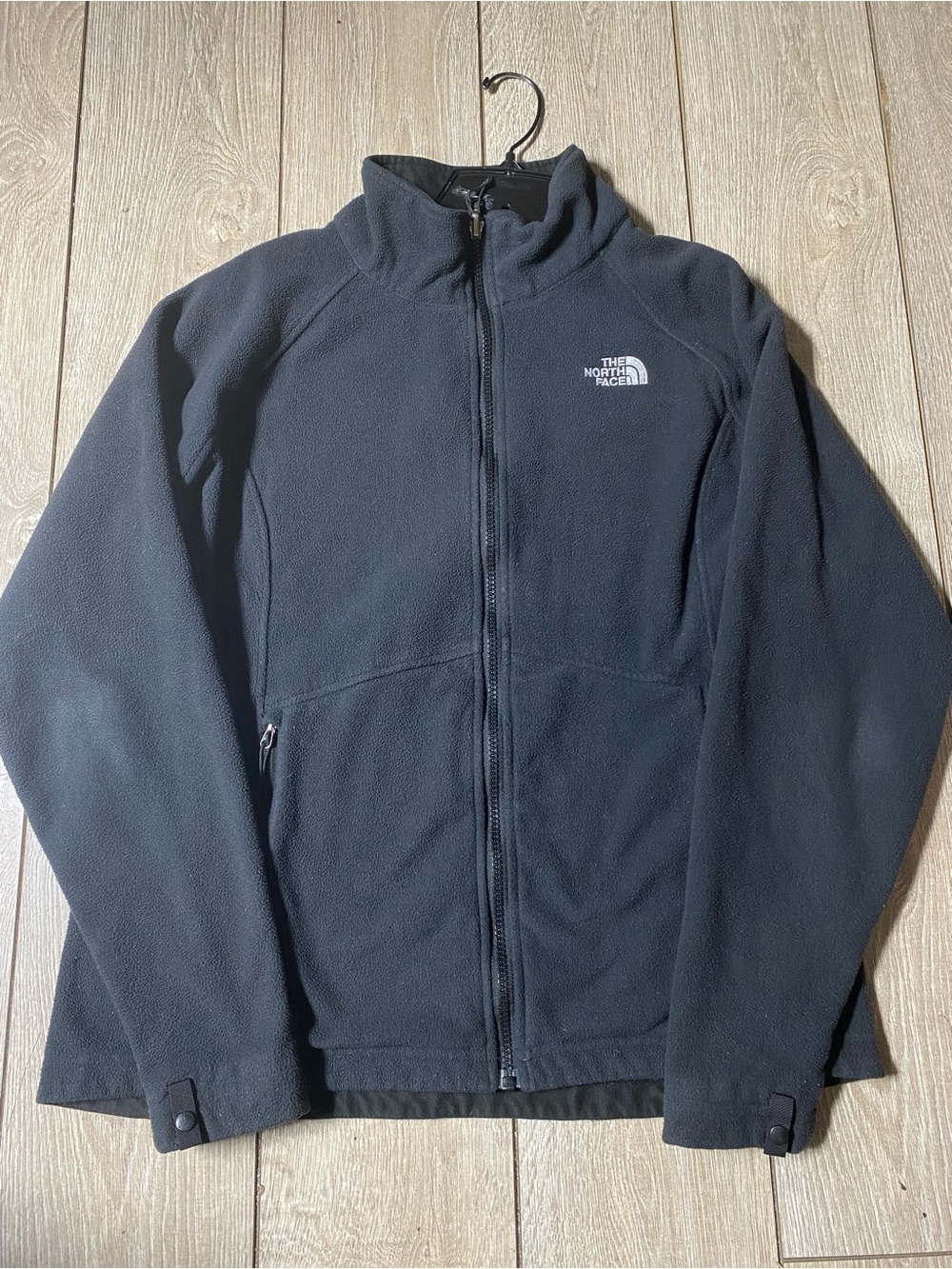 The North Face Women's Large Black Full Zip Fleece Jacket Mock Neck Outdoor L
